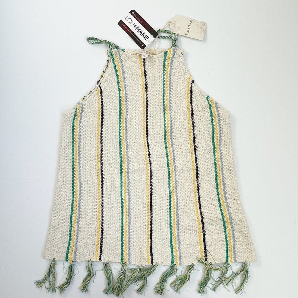 Hem & thread crochet fringe tank